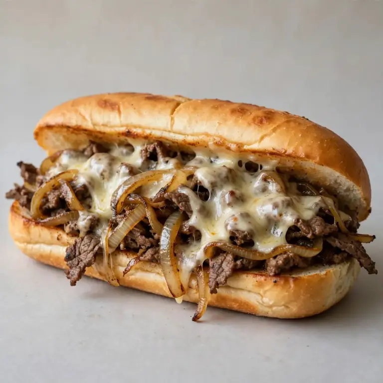 Classic Philly Cheesesteak Sandwich
