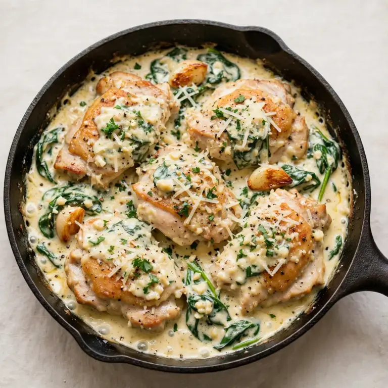 Creamy Garlic Parmesan Chicken Skillet