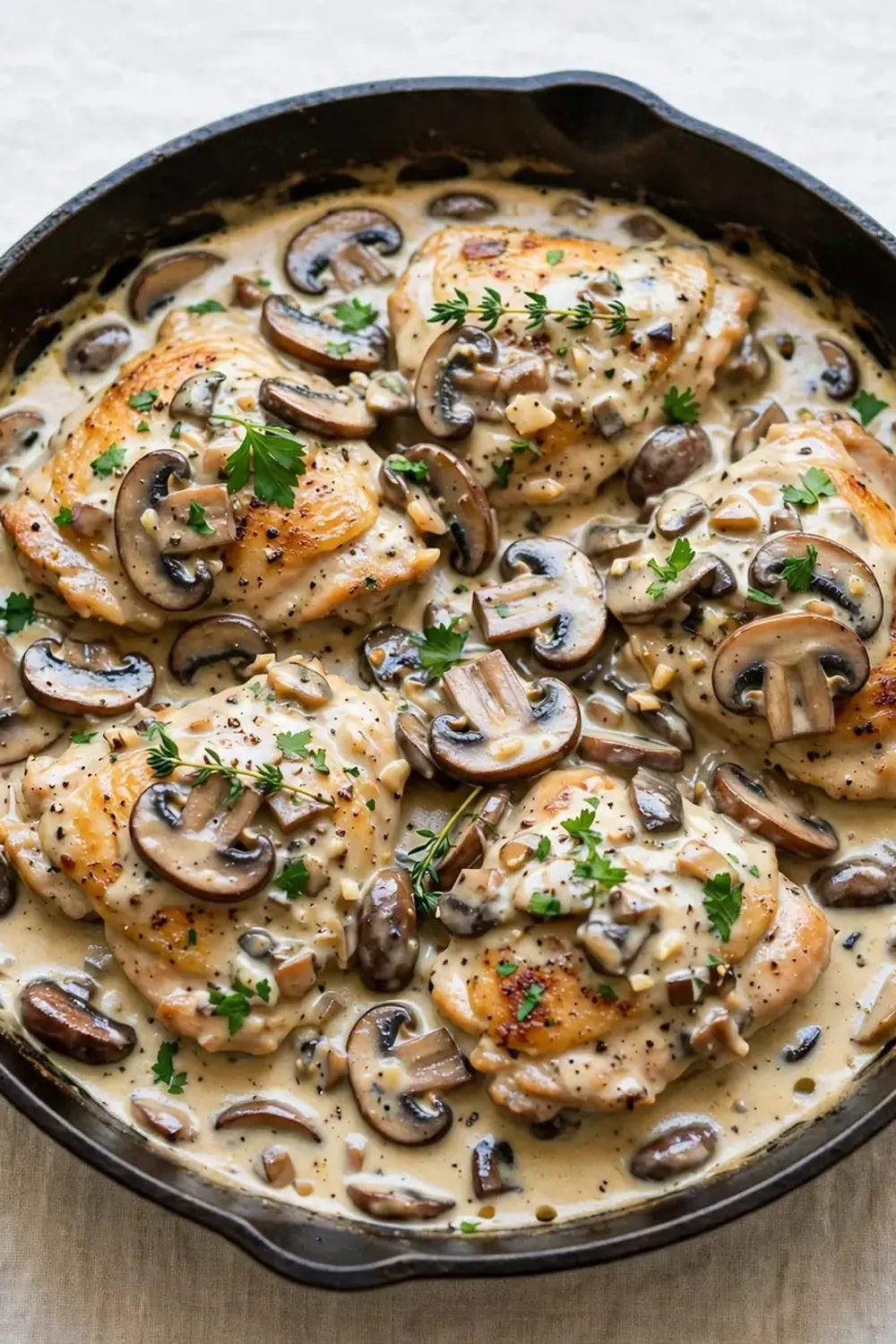 Creamy Mushroom Chicken Skillet