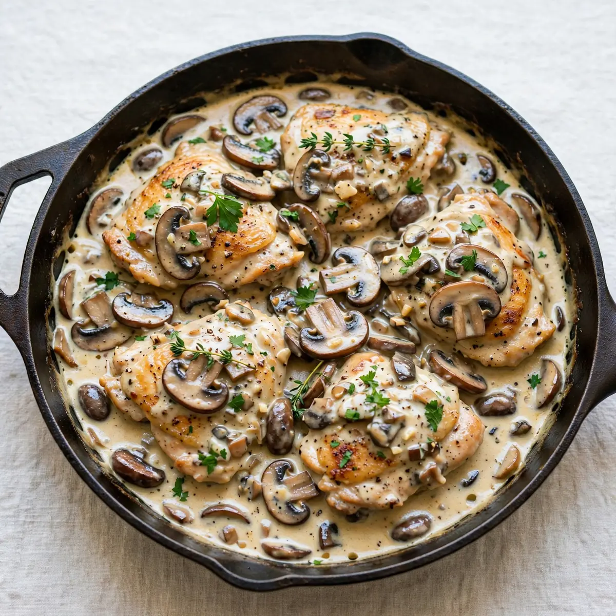 Creamy Mushroom Chicken Skillet