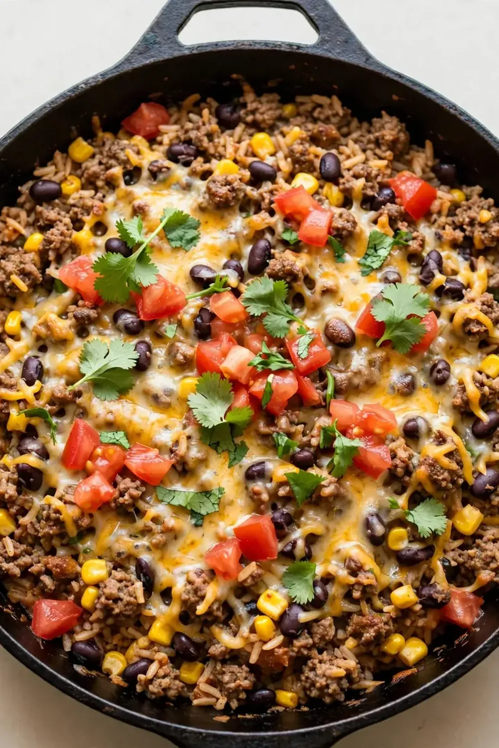 Tex-Mex Ground Beef and Rice Skillet